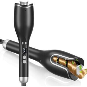 Automatic Hair Curler Auto Rotating Curling Iron w/ 4 Temp LCD Display 1" Barrel